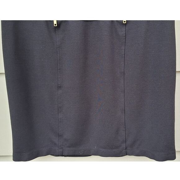 Vtg Baby Phat Y2K Gold Studded Sleeveless Black Mini Dress Exposed zippers Sz 1X - Picture 7 of 8